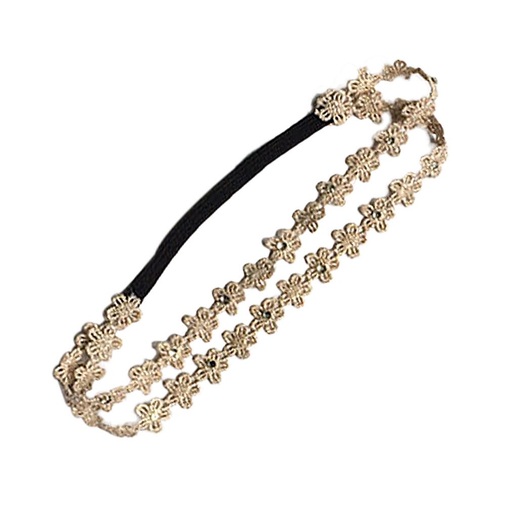 Bandeaux En Dentelle Noire Style Lolita – 2 Pièces Brodées Florales Vintage Pour Cheveux (14,3 Cm) – Fêtes, Mariage, Quotidien