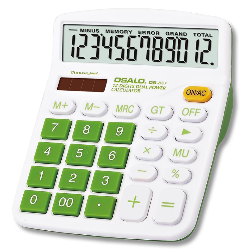 837VC Mini Calculadora Cientifica Handheld Mini Calculators Office Electronic Calculator Calculatrice for Financeira School: Green