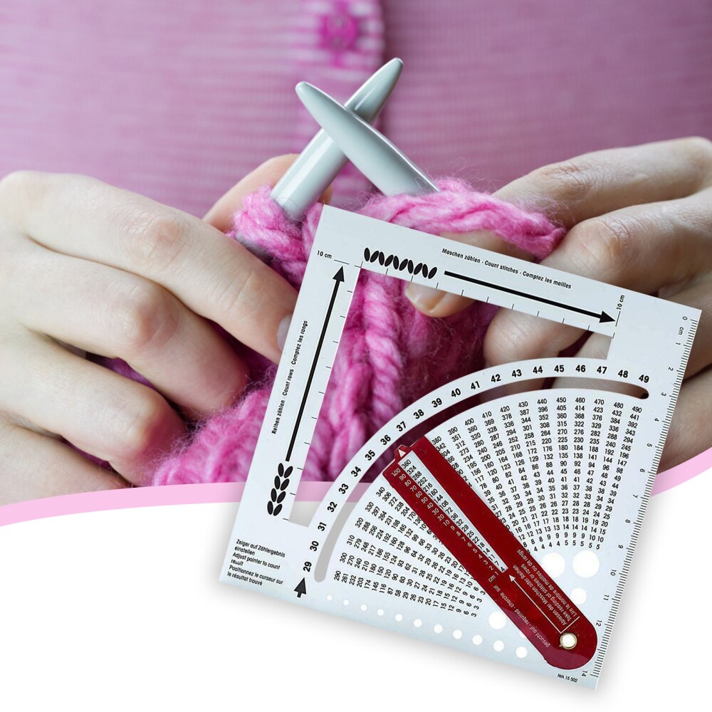 Knitting Gauge Converter - Knitting Stitch Calculator and Counting Frame Ruler For Knitting Works Crafts Sweater Knitting Tools