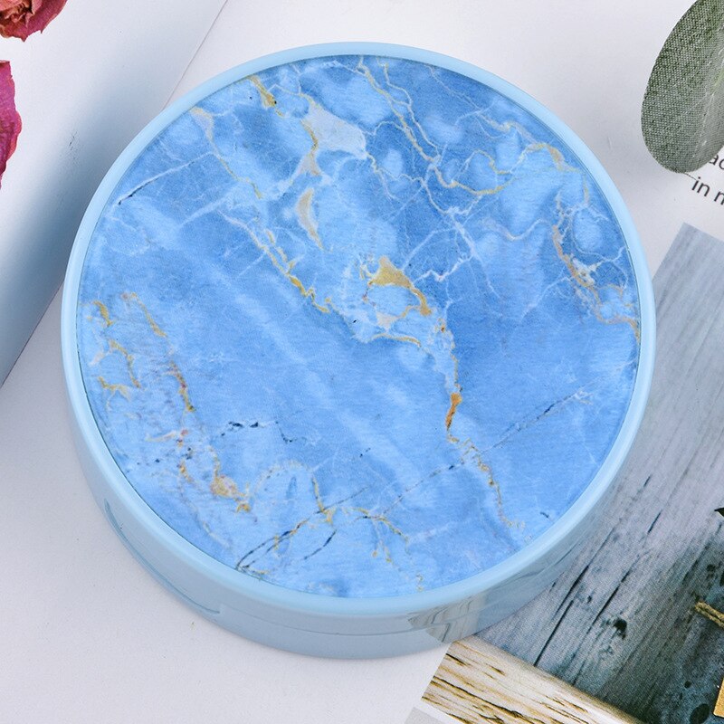 Ogen Zorg Container Leuke Ronde Lens Case Spiegel Reizen Bril Lenzen Klassieke Doos Kit Houder Marmer Contact Lens Case