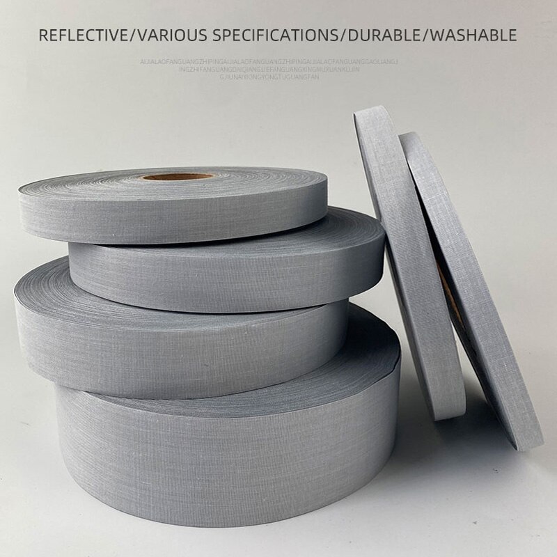 DIY 5CMx3Meter High visibility grade Sew On reflective tape reflective fabric sewn on clothing bags for visibility safety use