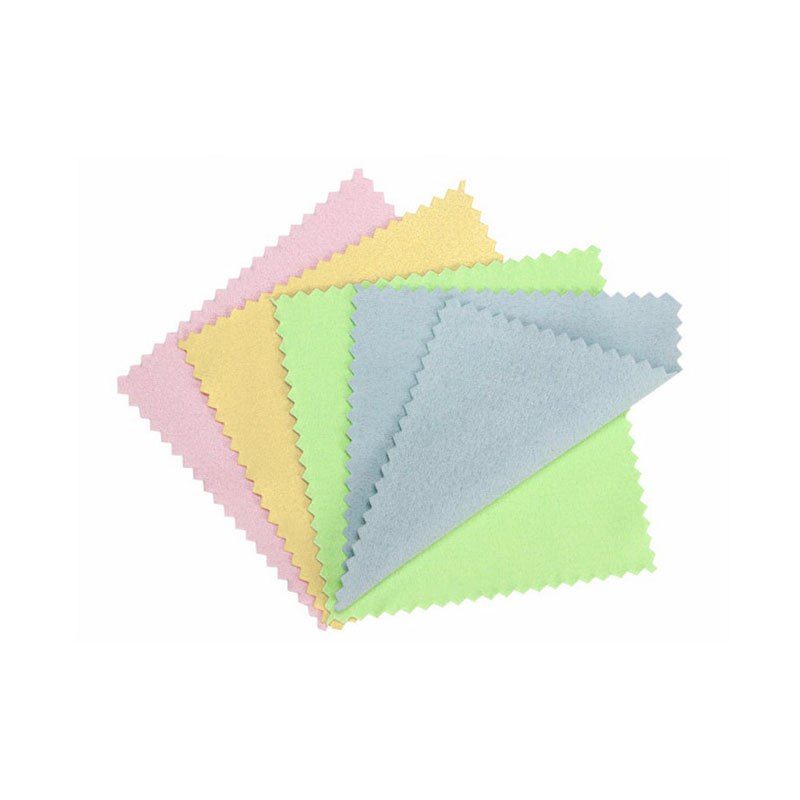 10Pcs Glazen Sieraden Polijsten Doek Clean Cleaning Voor Bril Platina Goud En Zilver