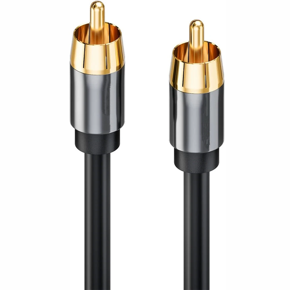 Cable Coaxial de Audio Digital RAC, Cable SPDIF RCA a RCA, Audio y Video macho para proyector de DVD, amplificador de altavoz de TV, 1M, 1,8 M, 3M, 5M, 10M: 1 m