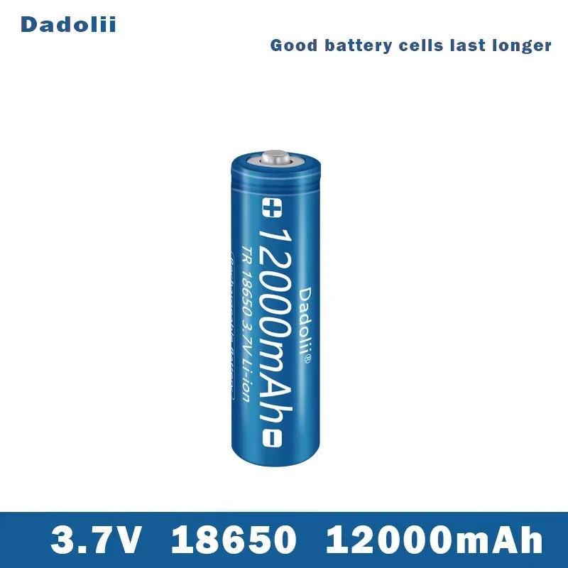 Lithium ion rechargeable battery for flashlight, 18650 V rechargeable battery, 3.718650 mAh capacity, 12000: PURPLE