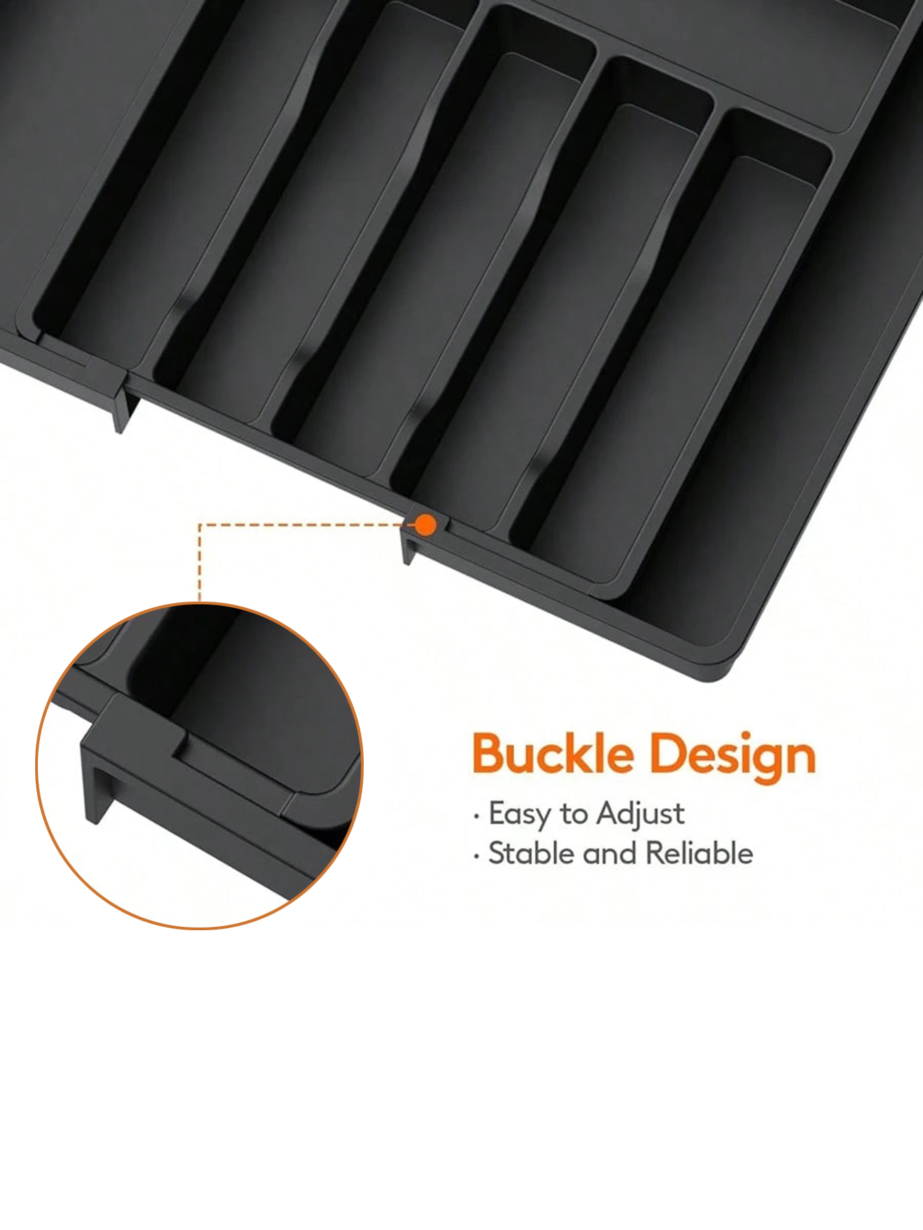 Expandable Kitchen Drawer Organizer - Adjustable Retractable Cutlery Storage Box with Dividers for Utensils, Home Organization