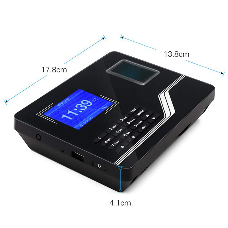 Us Plug, H5 Aanwezigheid Machine Intelligente Biologische Vingerafdruk Wachtwoord Aanwezigheid Machine Werknemer Sign-In Recorder