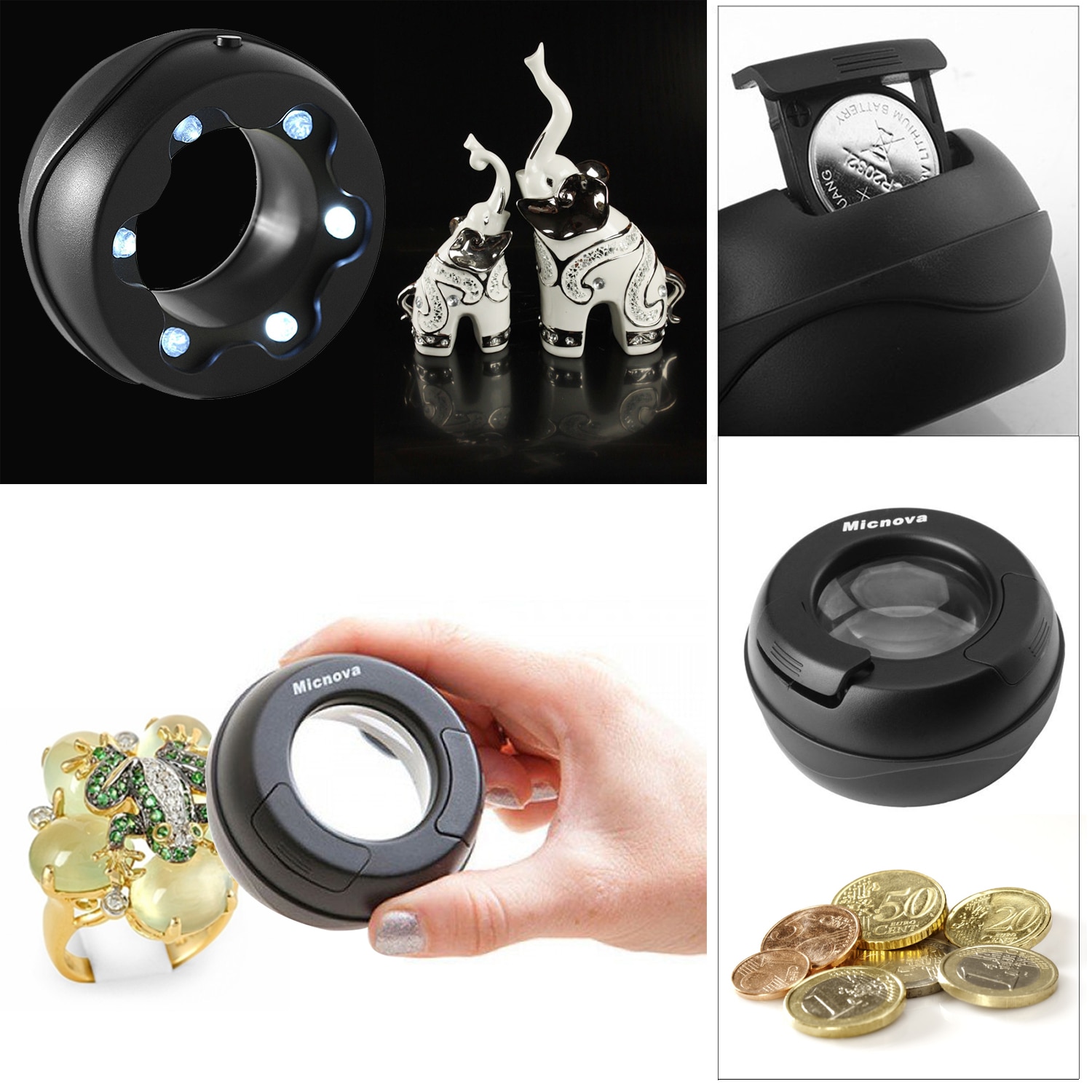 Micnova MQ-7X Lighted Cleaning Loupe SLR Sensor Loupe with CCD/CMOS Dust Illuminating Bright LED for DSLR Camera Camcorder