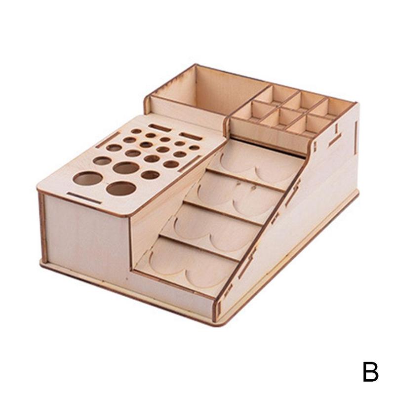 Estante Modular de madera para pintura en , contenedor multifunción de almacenamiento de herramientas, soporte organizador, D9X9,: B