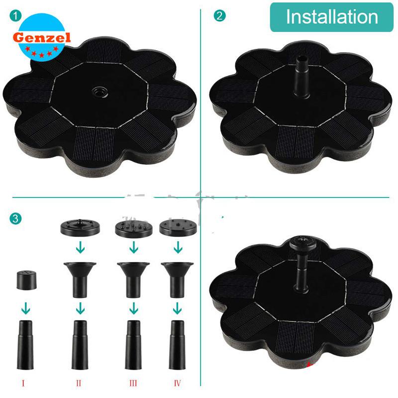 Led Tuin Drijvende Fontein Zonne-energie Fontein Pomp Voor Zwembad Patio Vogelbad Vijver