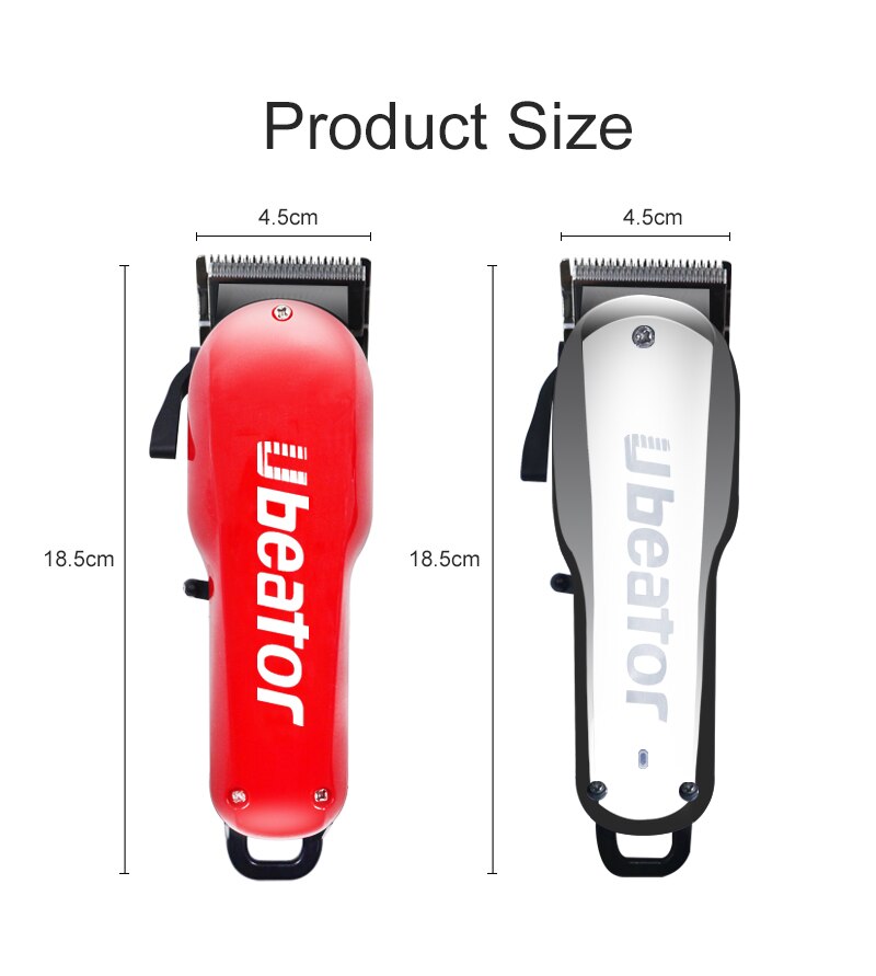 barber shop red Silver hair clipper 100-240V rechargeable cut electric hair trimmer cutter hair cutting machine haircut Cordless