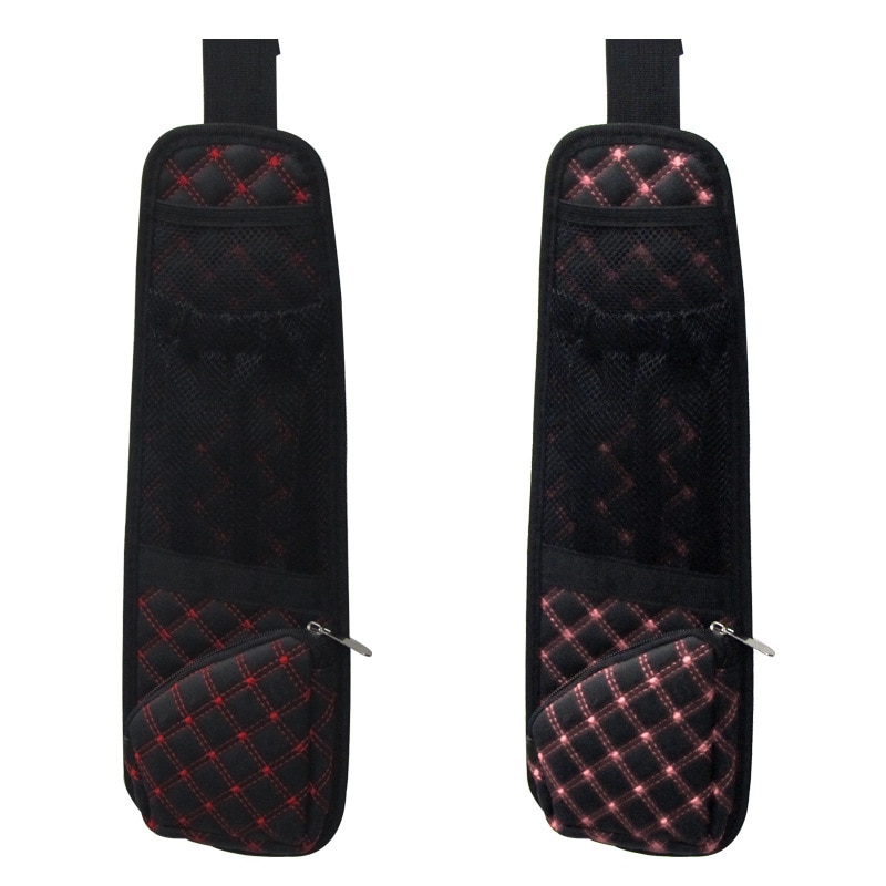 Rundong bil vinstol ce bian dai multifunktionel stol sidelommer bilmonteret ditty taske handskerum r -7236: Hvid linje