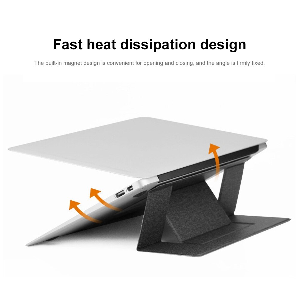 Draagbare Verstelbare Laptop Stand Laptop Pad Adhesive Onzichtbare Vouwen Beugel Tablet Houder Voor Macbook Laptop