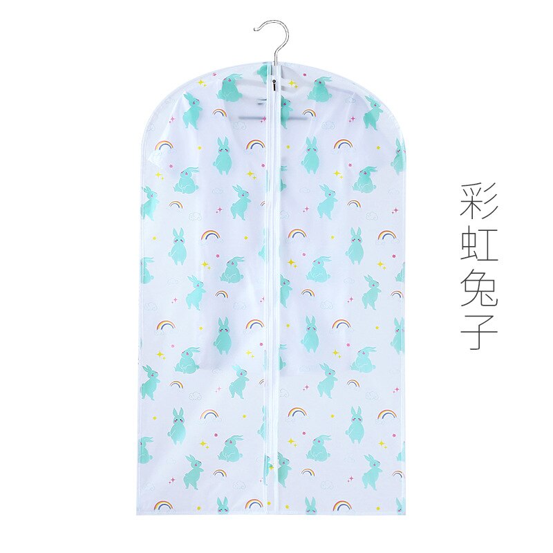 Garment Cover Bag, Translucent PEVA Clothes Covers Dustproof Organizer Storage Protector Eco-Friendly Material Suit Covers: Dark Khaki / M 60X90cm