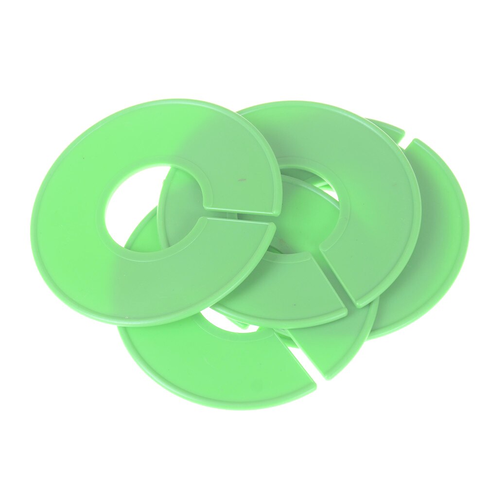 5 stk / parti plast tøjstativ skillevægge tøjmærker markering ring hele runde bøjler skabsdelere: Grøn