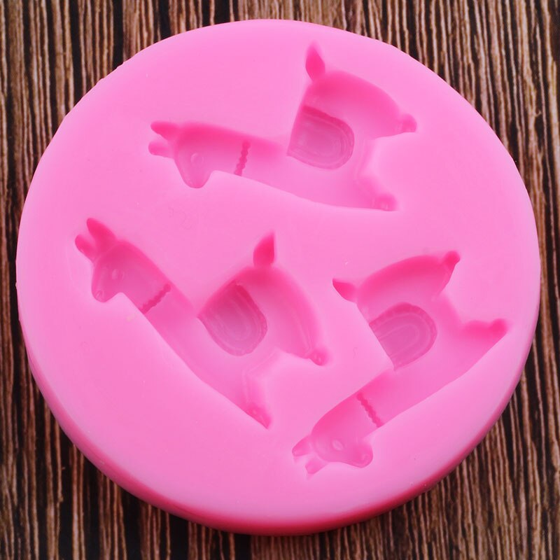 Llama Alpaca Silicone Mold Cupcake Topper Fondant Mould Baby Birthday Cake Decorating Tools Candy Polymer Clay Chocolate Moulds