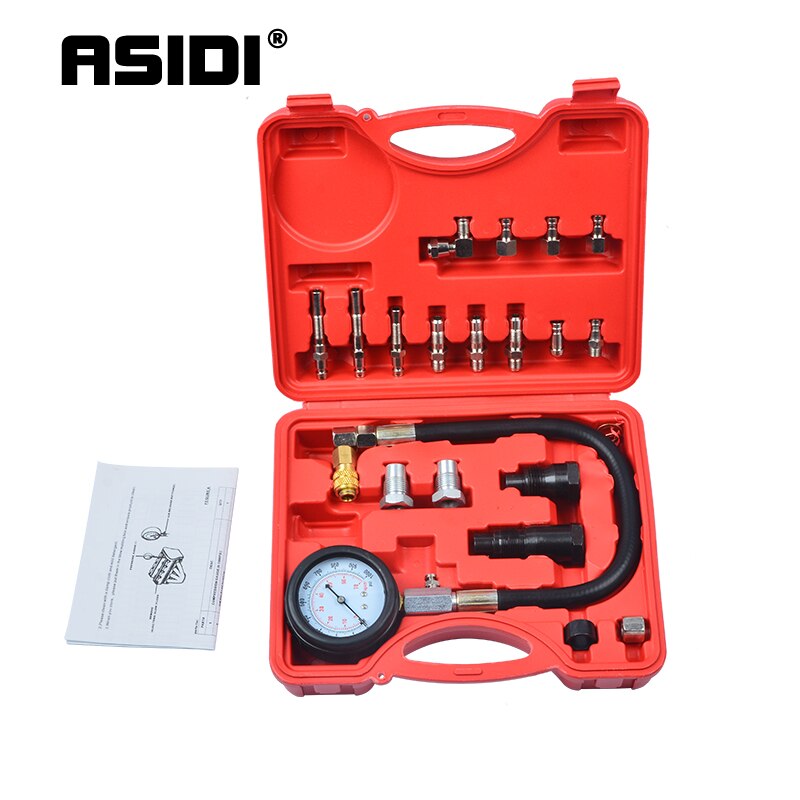 TU-15A Diesel Engine Compression Tester Kit Engine Pressure Gauge 0-1000psi