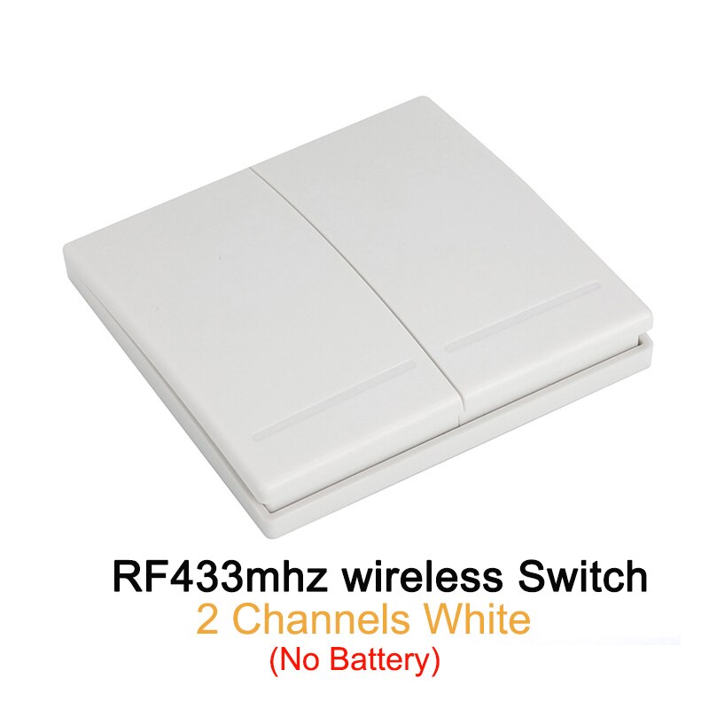 eWelink UK 1/2/3 Gang RF433mhz Wifi Smart Single Fire Wire Wall Light Switch Remote Control No Neutral Line Switch App Control: Wireless-2gang