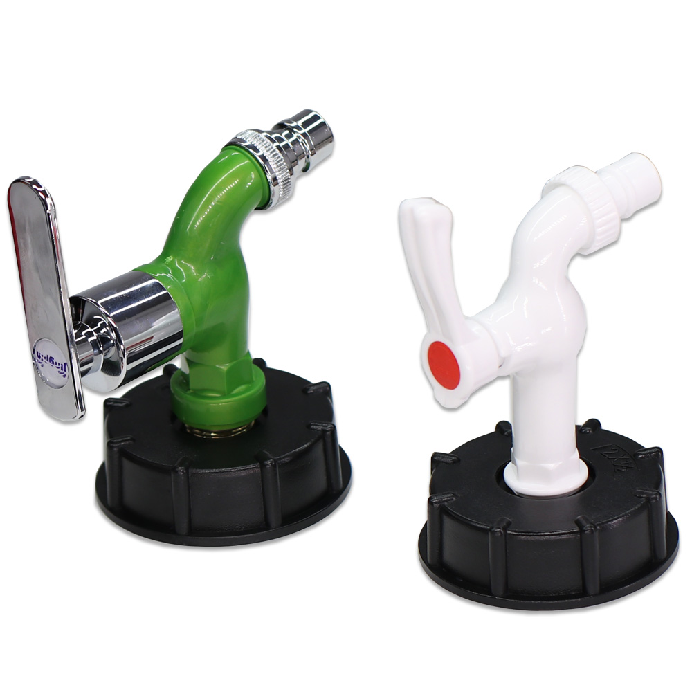 IBC Tote Adapter S60 Coarse Thread x 16mm 1/2'' 3/4'' Water Tank Shut Off Ball Valve Garden Hose Tap Ton Barrel Faucet Connecter