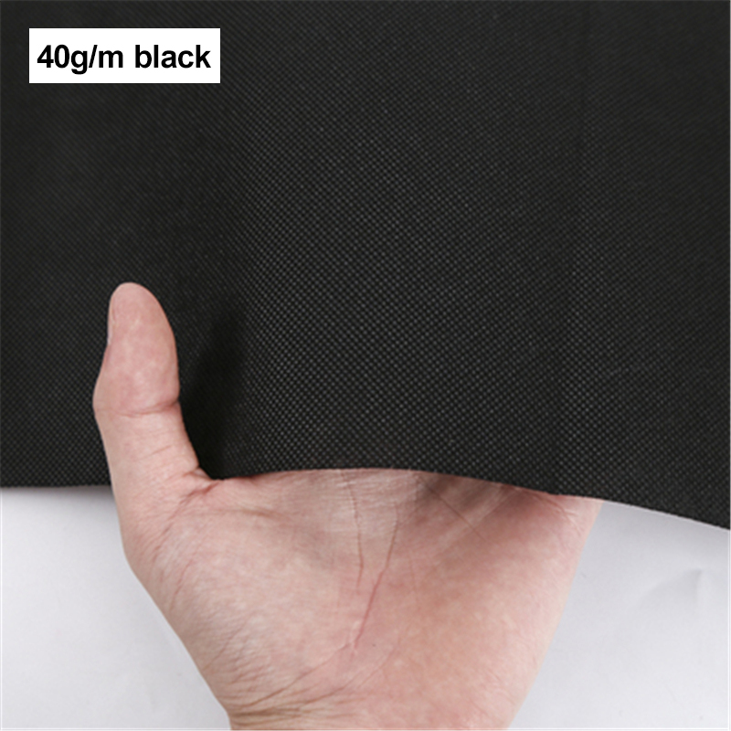 10M/Roll Niet-geweven Interlining Stof Achtergrond Doek Thuis-Textiel Patchwork Kleding Naaien Diy Craft Accessoires 160Cm Breed: 40g black