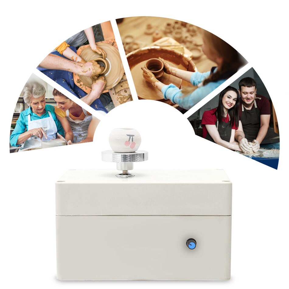 Electric Pottery Wheel Machine Mini Clay Throwing Making Ceramic Machine DIY Craft Ceramic Clay Potter Kit USB Pottery Wheels