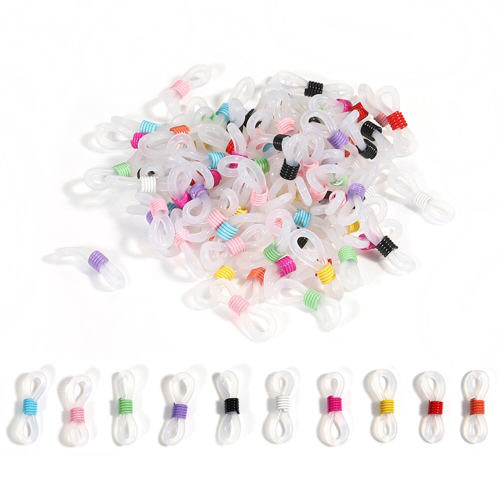 50 20pcs Glasses Chain Clasp Silicone Rubber Ring Non Slip Connector DIY Strap Eyelets Rope Sunglasses Cord Accessories Supplies