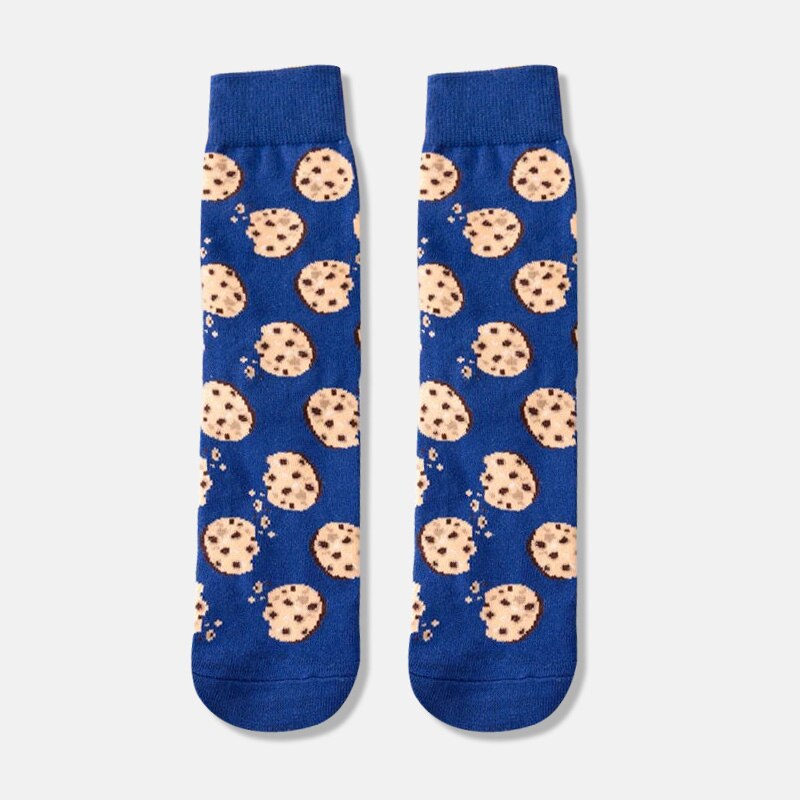 Damskie awokado cytryna jajko Cookie pączki zadowolony z japonii Harajuku deskorolka skarpetki owoce w stylu kreskówki długie skarpetki słodkie śmieszne banan: 6