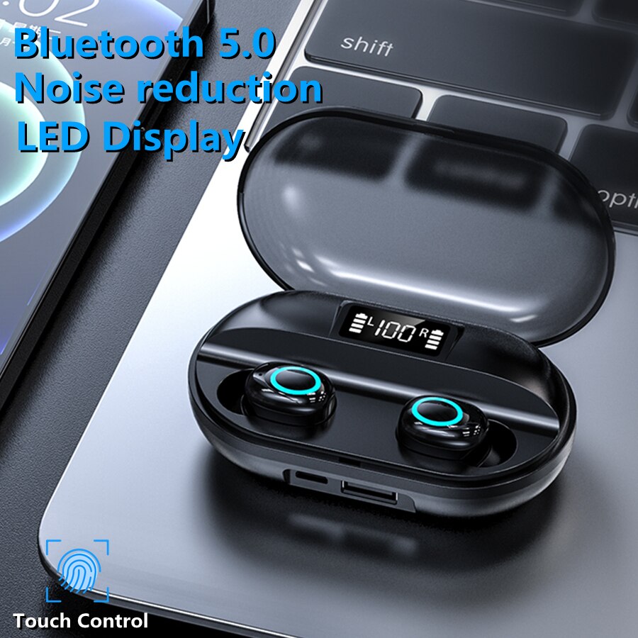 Tws Bluetooth 5.0 Koptelefoon Opladen Doos Draadloze Hoofdtelefoon Stereo Sport Waterdicht Oorhaak Headsets Met Microfoon Voor Xiaomi Iphone