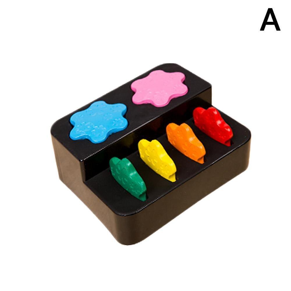 Bébé 12 couleurs cire Crayon sûr Non toxique matériel certifié jouet sécurité enfants éducation précoce papeterie anneau neige forme