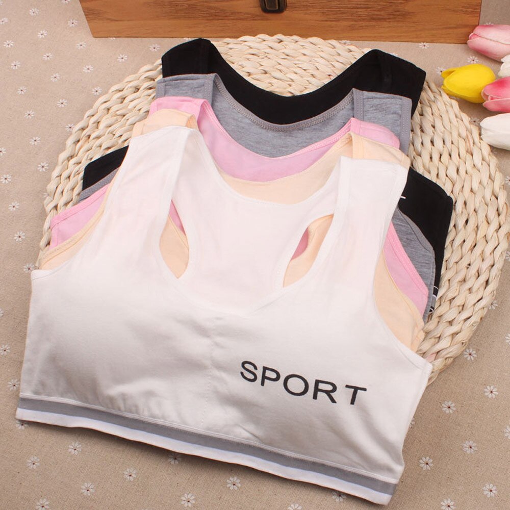 Kids Girls Underwear Bra Vest Children Underclothes Sport Undies Clothes Kids Thin Cup Young Girl Bra
