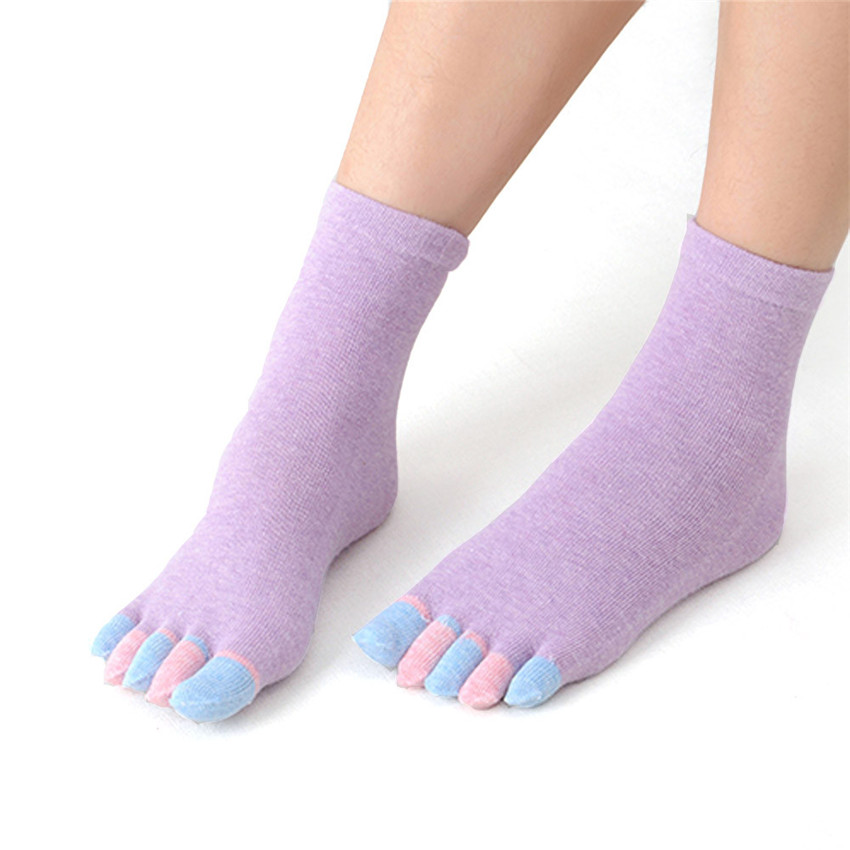 calcetines de algodón con especial de cinco dedos antideslizantes de algodón con agarre completo y talón A1: 3