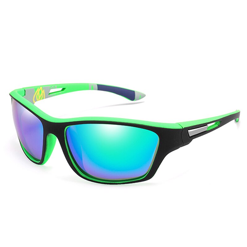 Queshark-gafas de sol cuadradas polarizadas para hombre y mujer, lentes de protección UV coloridas para pesca, senderismo, conducir, ciclismo, cuadradas: green