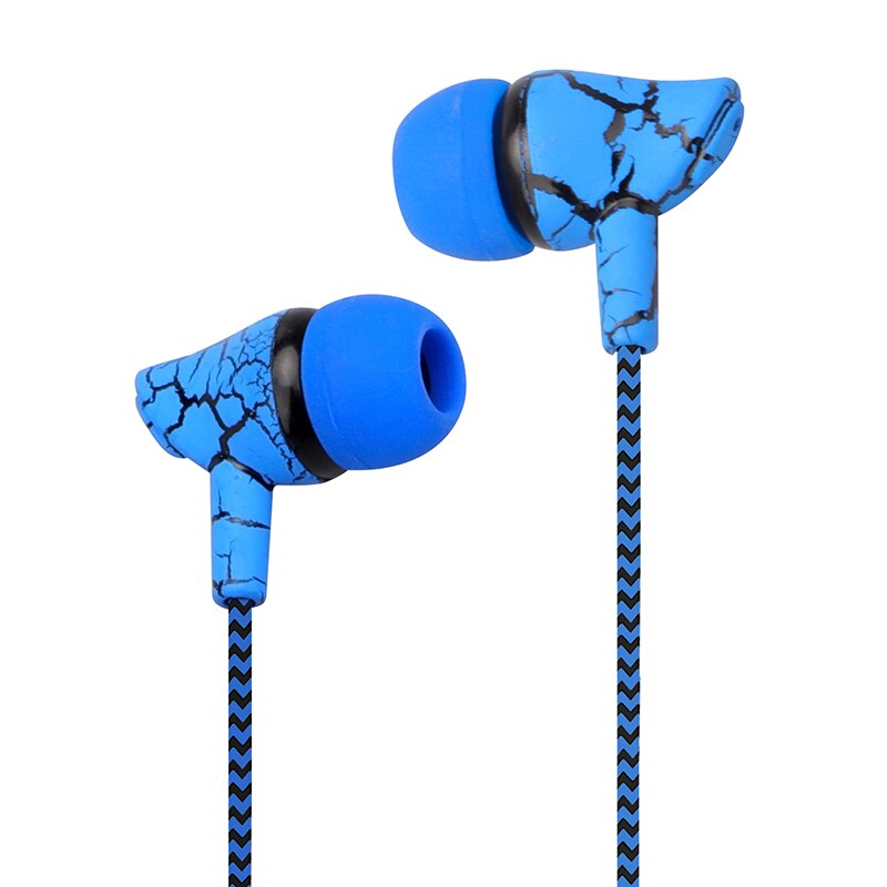 3.5mm bedrade sport oordopjes met superbass oordopjes, headset, bedrade hoofdtelefoon met microfoon voor iphone, samsung, xiaomi  mp3 4 android en ios: Blauw