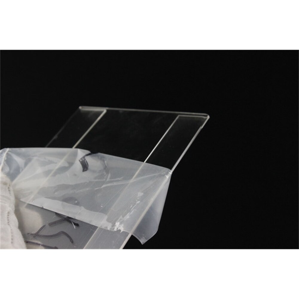 20pcs Clear Acrylic Wall Mount Shelf Sign Holder Price Card Tag Label Counter Top Display Stand With Adhesive Tape Sticker