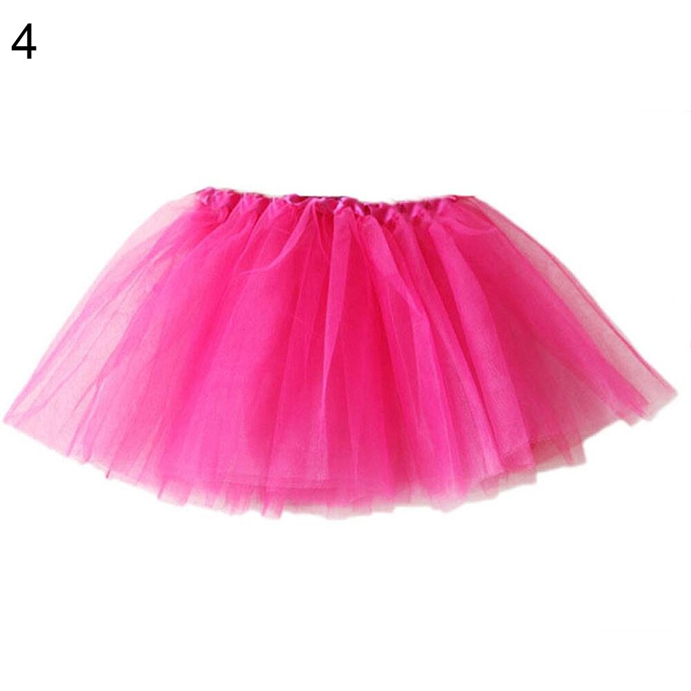 Cute Girl Little Princess Fancy Dancewear Ballet Dance Party Tutu Skirt Costume: Hot  Pink