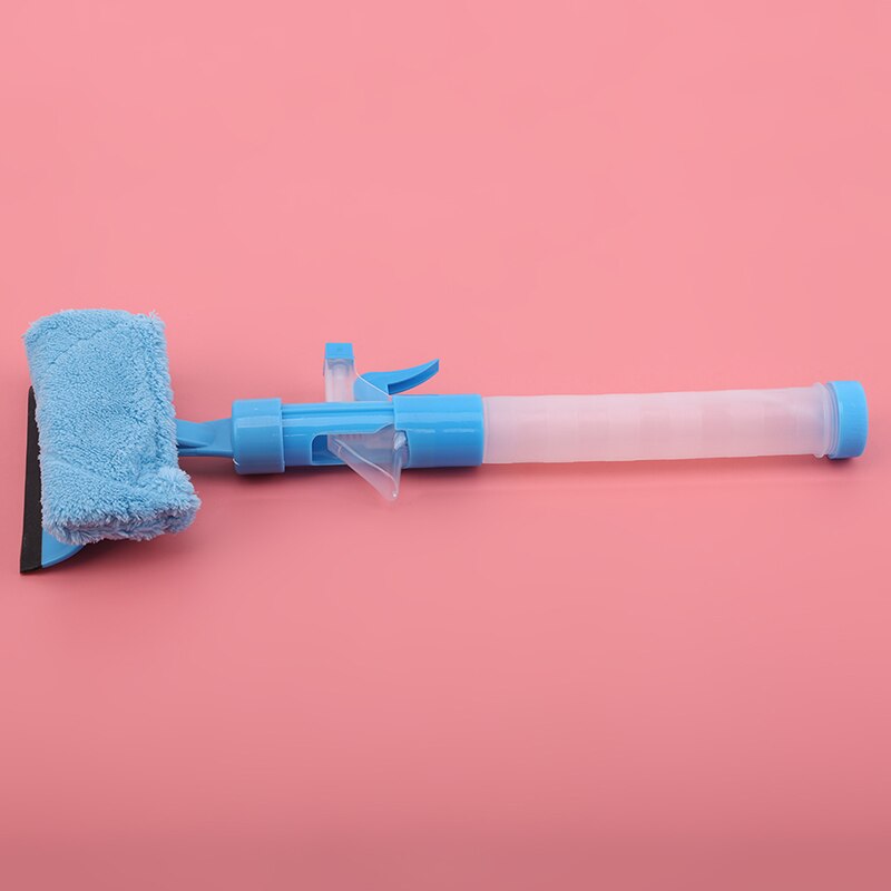 Herramienta de limpieza de vidrio, espray de raspado de vidrio, Herramientas de limpieza del hogar, limpiaparabrisas multifunción de mango largo: blue