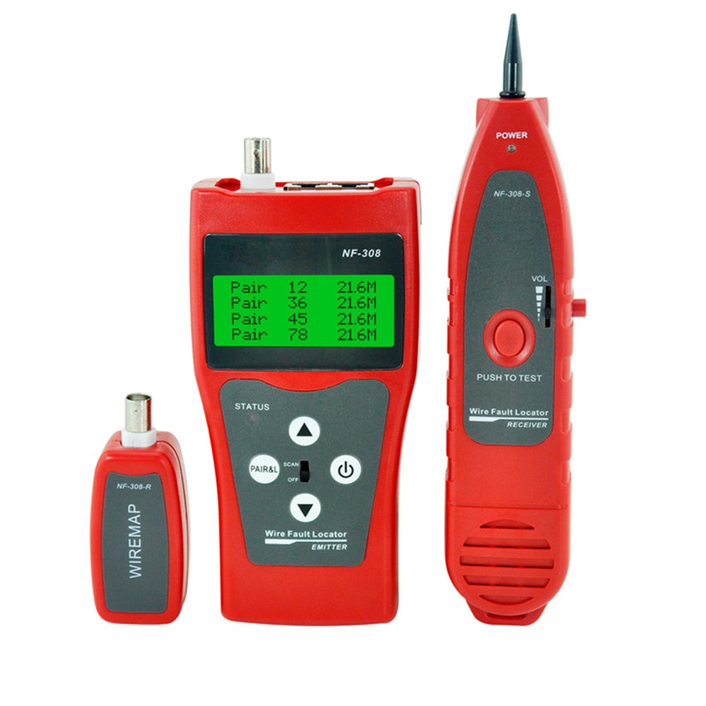 RJ45 Open Jumper Wire 5E 6E Portable Length Test Coaxial Electrical Instruments Network Cable Tester Handheld Measuring Tools