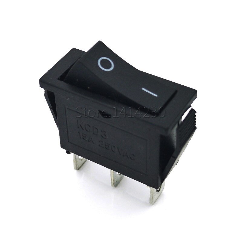 Kcd 3 vippekontakt 16a 250v 20a 125 vac 2 pin /3 pin on-off on-off -on 2 / 3 position kcd 3-102/n 15*32mm power switch reset switch: 3 pin sort