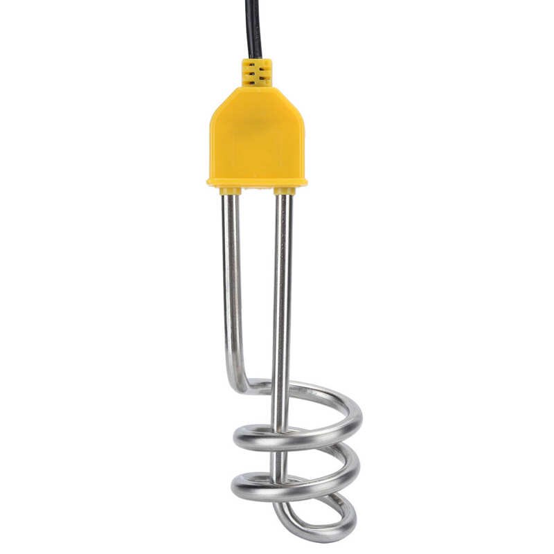 1500W Stainless Steel Immersion Heater Tankless Water Heating Element Portable Travel Instant Electric Water Heater With 1m Line