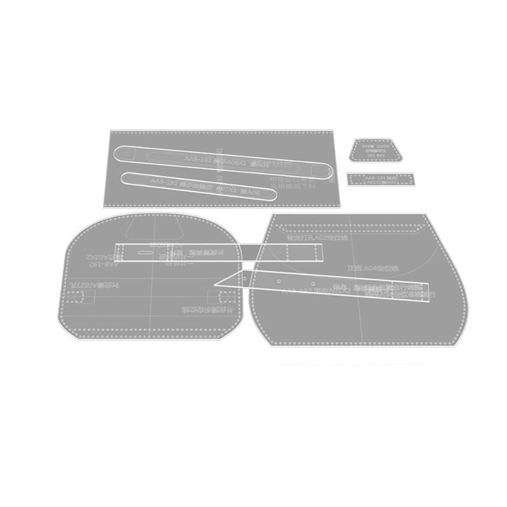 Lychee Life Single-Shoulder Bag Sewing Pattern Acrylic Leather Template DIY Handmade Leathercrafts Supplies