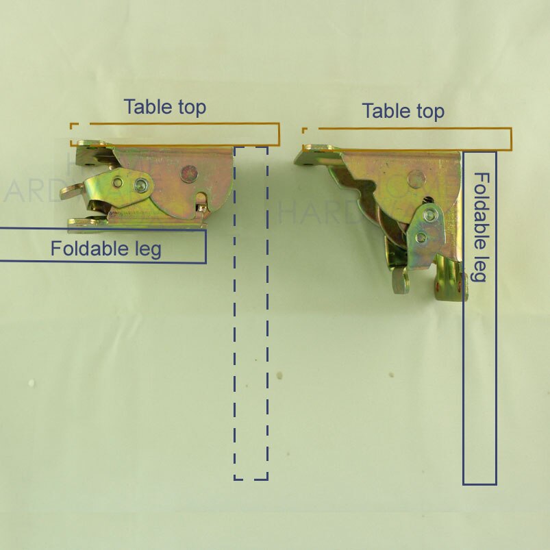 folding leg bracket folded feet self lock portable table spring loaded 2 pcs