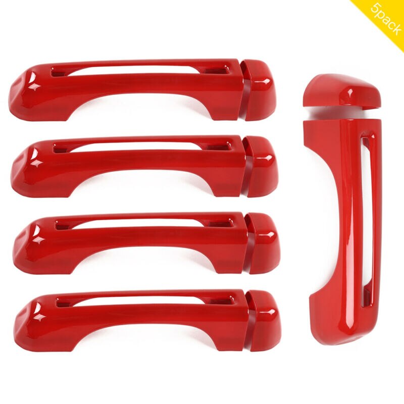 ABS Plastic Door handle Cover 5pcs/ set Red Door Handle For Jeep Wrangler JL