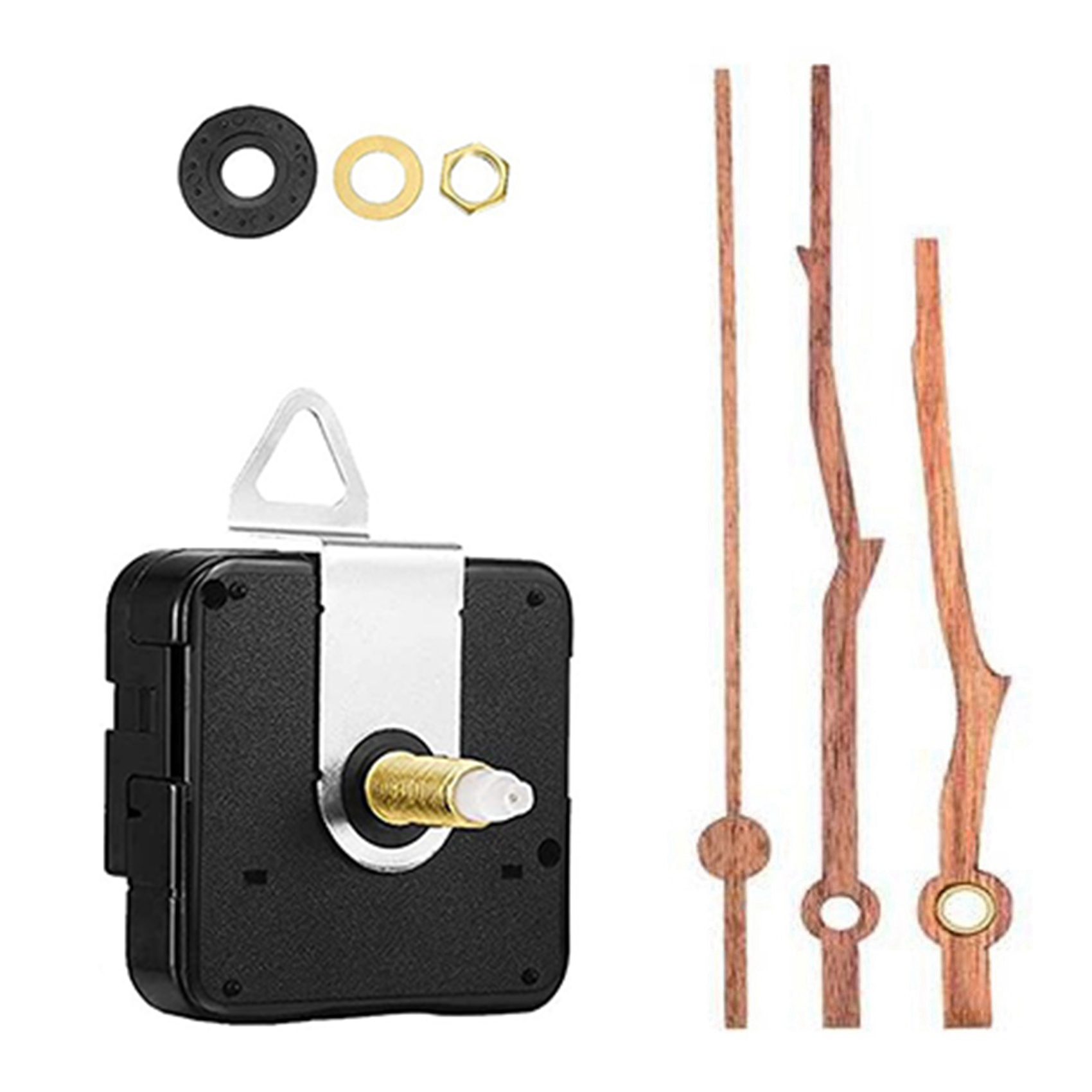 Diy Stille Quartz Bewegingsmechanisme Wandklok 20Mm Wijzers Klok Voor 12 Inch Klok Vervangen Onderdelen, Tak Hout