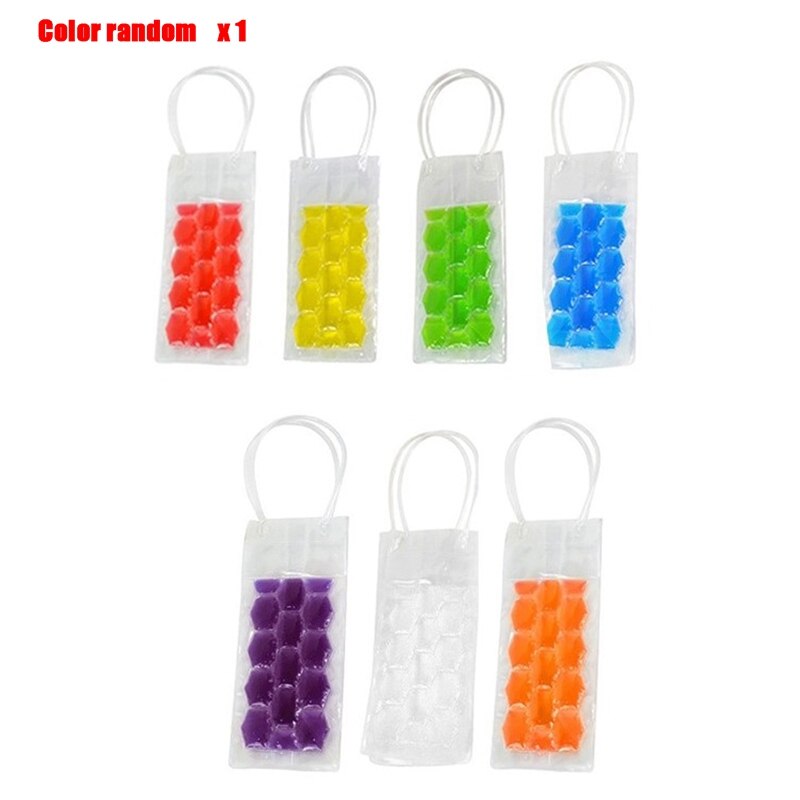 Bolsa de congelador portátil para botellas de vino, herramientas de hielo para licor, Enfriador de champán, cerveza, Gel de refrigeración, soporte de hielo con asas: Default Title