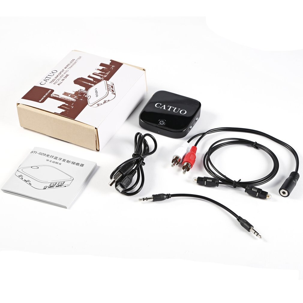 Catuo 2-In-1 Draadloze Zender/Ontvanger Audio Adapter Met Optische Toslink/Spdif 3.5 Mm Stereo v4.1