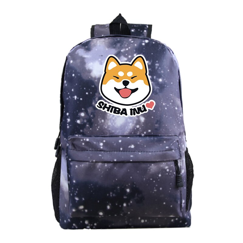 Mochila divertida de Shiba Inu para hombre y mujer, morral escolar con bonito para estudiantes, mochila para portátil de viaje: 15