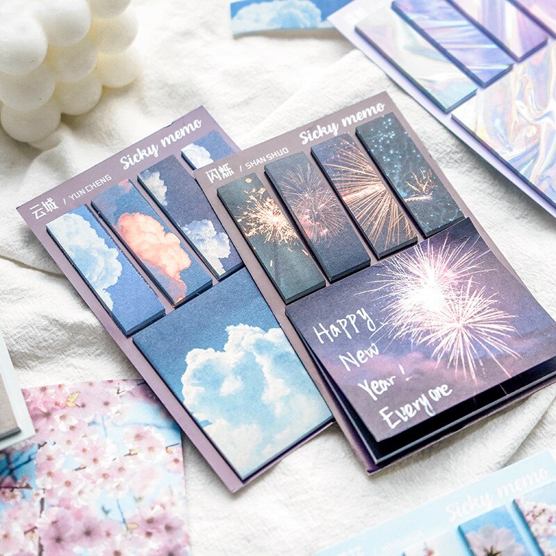 Domikee Leuke Creatieve Zelfklevende Kantoor School Memo Pad Student Draagbare Sticky Notes Pad Index Label Briefpapier Leveringen