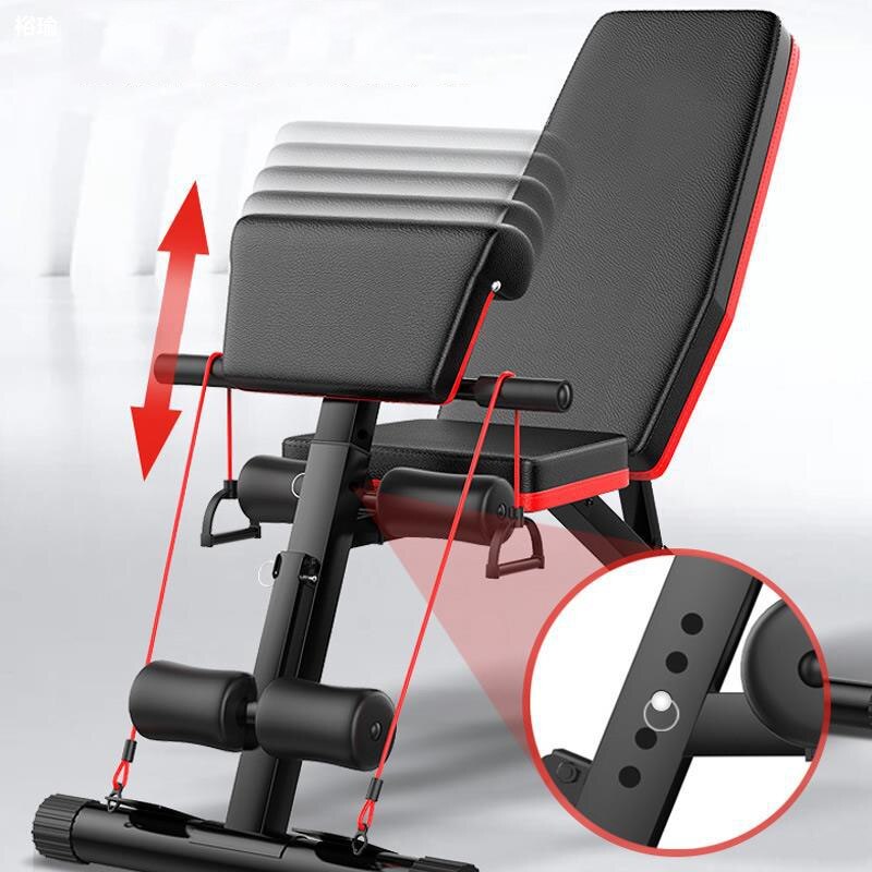Banc d'haltères pliable, appui-dos réglable pour s'asseoir, équipement de Fitness multifonctionnel pour la maison