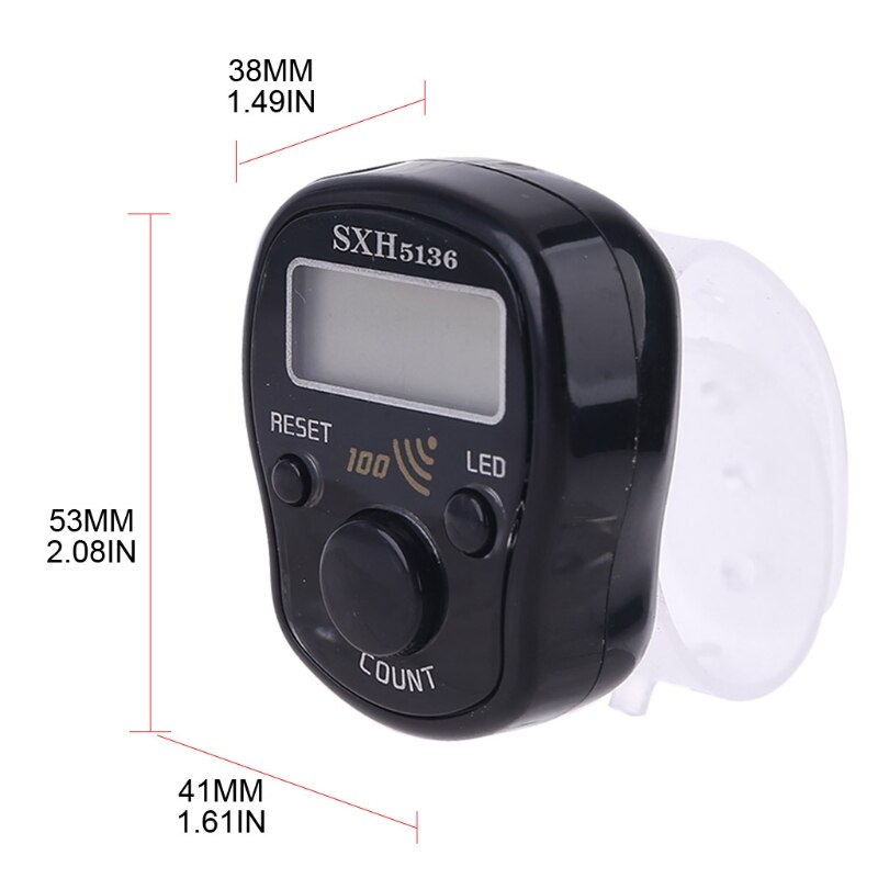 Portable Wrist Digital Electronic Counter with LED Light and Sound Finger supports reset Tool