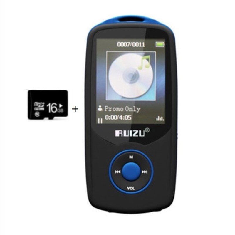 RUIZU X06 sans fil Bluetooth Sport MP3 lecteur de musique sans perte 8GB 1.8 "peut jouer 100 heures enregistreur FM Ebook Support 64GB TF carte