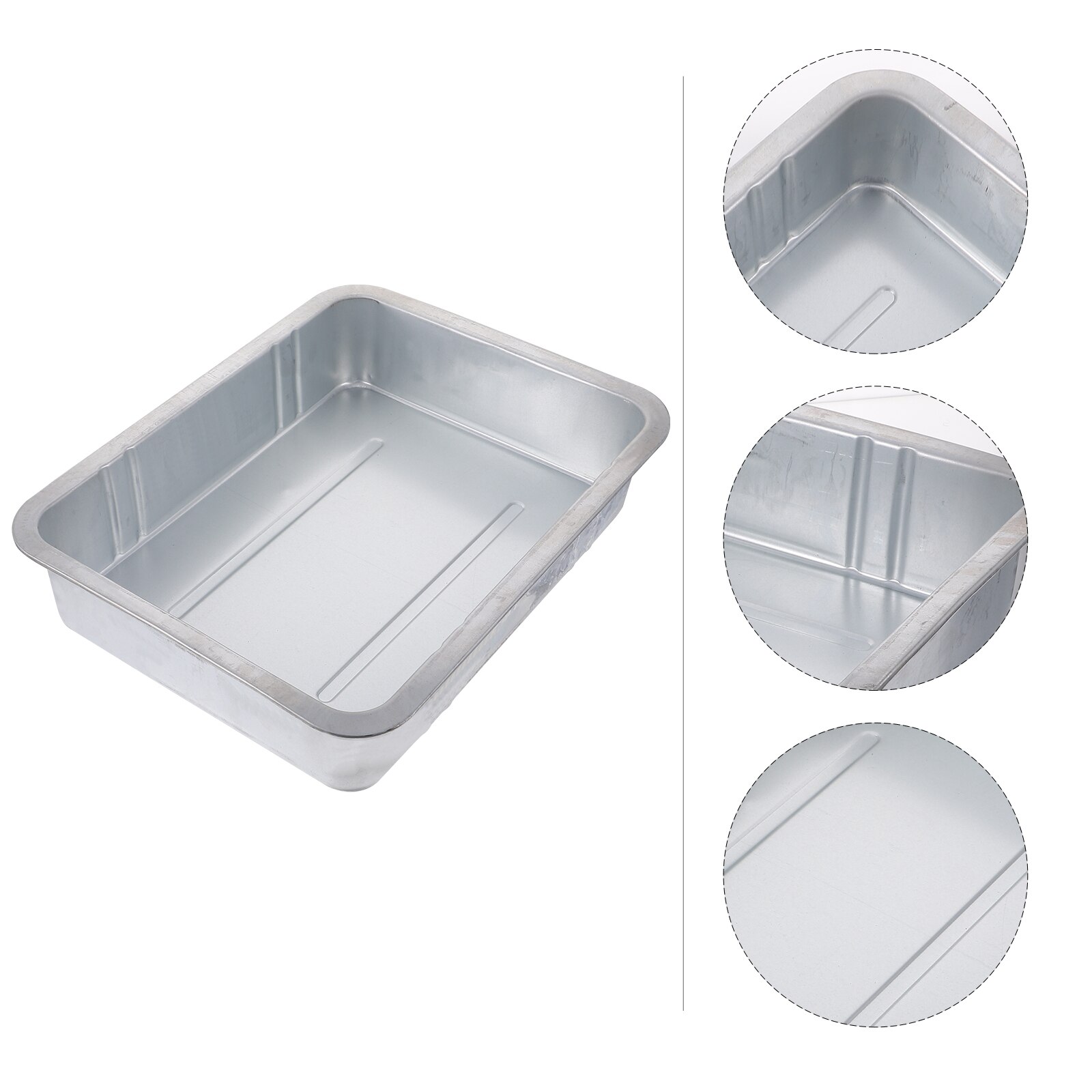 1pc Steel Oil Drain Pan Waste Engine Oil Collector Tank Gearbox Oil Drip Tray